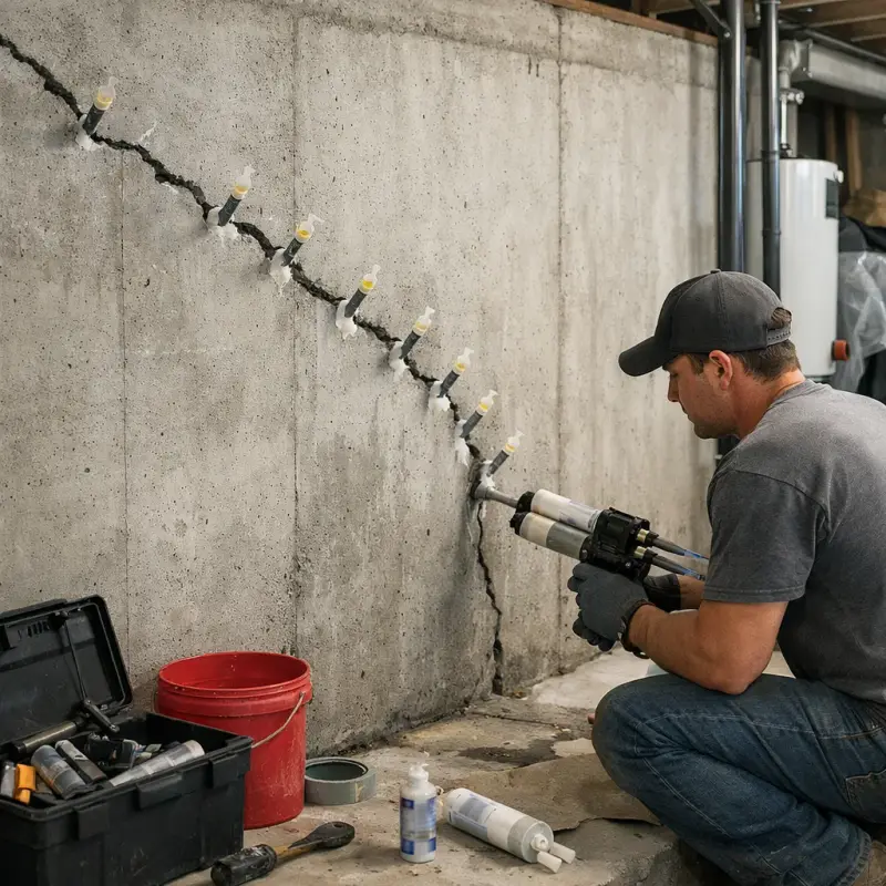 Basement Wall Crack Repair Woodbridge